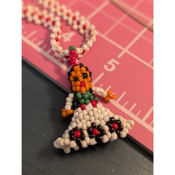 Lot of Four Native American Hand Beaded Seed Bead Vintage 70s Necklaces - Picture 4 of 9